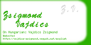 zsigmond vajdics business card